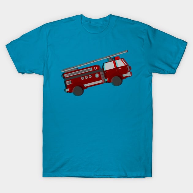 Firefighter truck T-Shirt by denissmartin2020